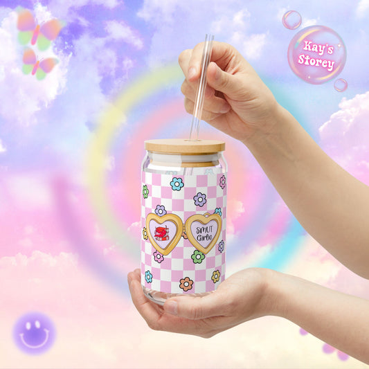 Pink Smut Girlie Sipper Glass, 16oz