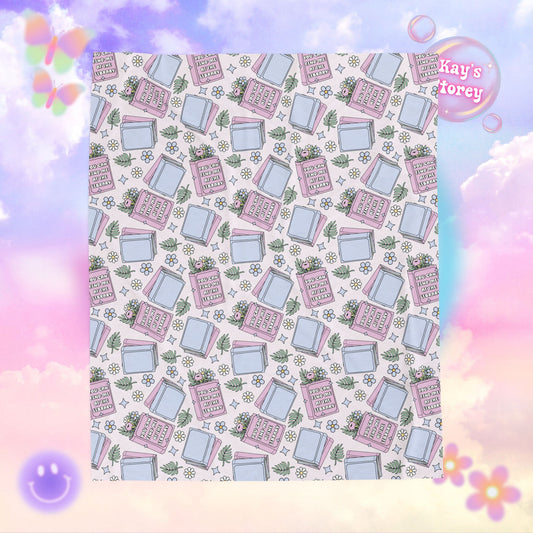 Find Me at the Library Bookish Velveteen Plush Blanket - Cozy Reading Throw