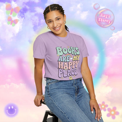 Books Are My Happy Place Comfort Colors T-Shirt