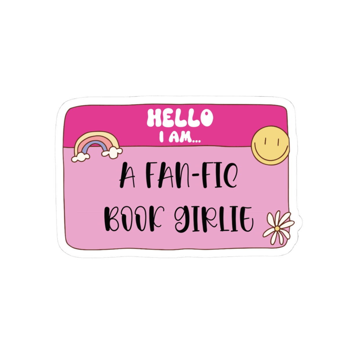 Fan-Fic Book Girlie Sticker