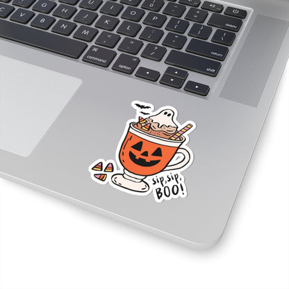 Sip, Sip, Boo! Sticker, Fall Planner Stickers, Book Lover Gifts, Autumn Sticker, Cozy Accessories, Seasonal Sticker