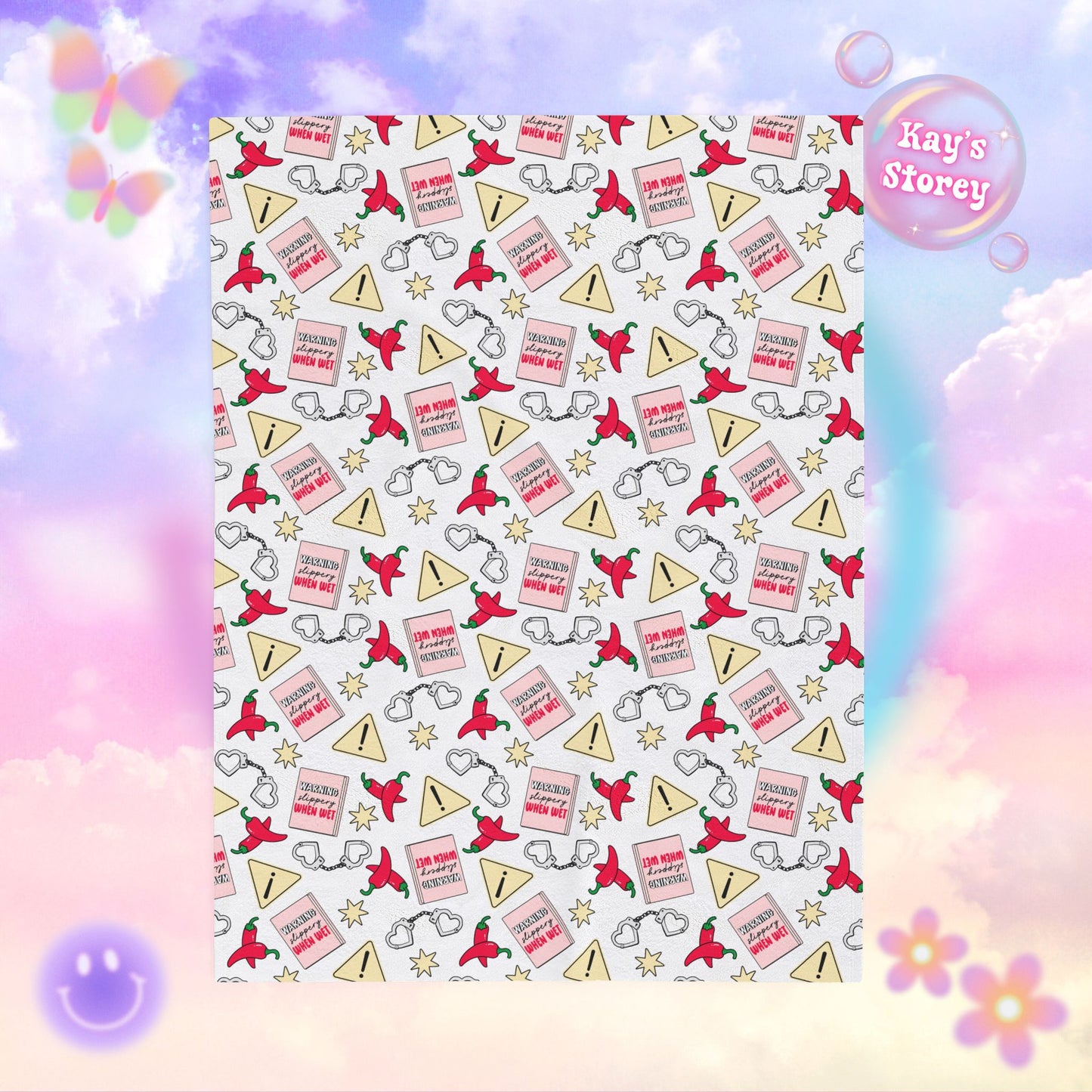 Slippery When Wet Bookish Velveteen Plush Blanket - Cozy Reading Throw