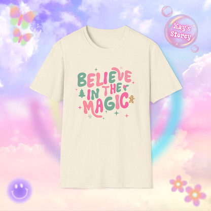 Believe in the Magic Bookish Holiday T-Shirt - Book Lover Christmas Shirt