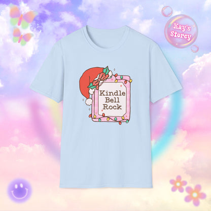 Kindle Bell Rock Bookish Holiday T-Shirt - Book Lover Christmas Shirt