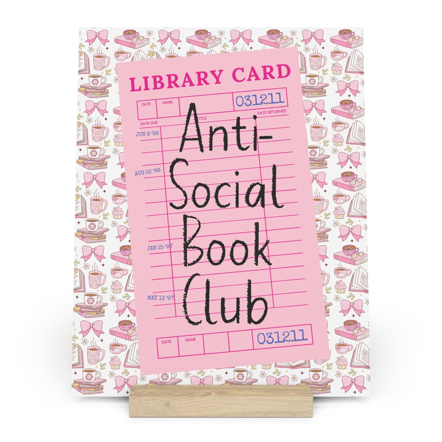 Anti-Social Book Club Bookshelf Decor with Stand