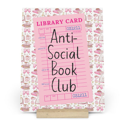 Anti-Social Book Club Bookshelf Decor with Stand