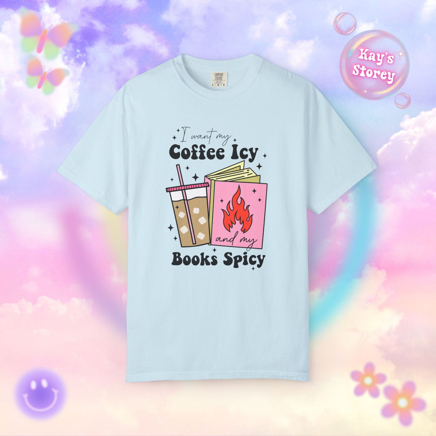 Coffee Icy Books Spicy Comfort Colors T-Shirt