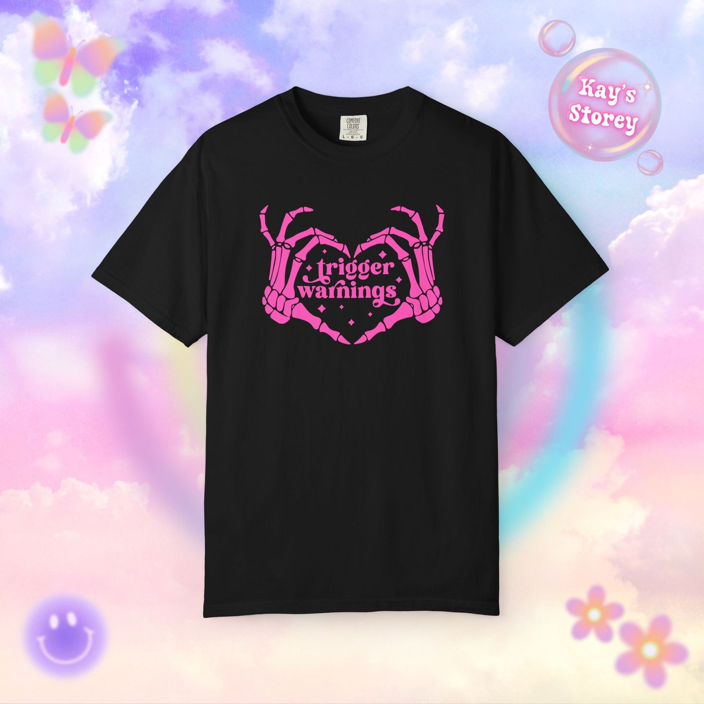 Pink Trigger Warnings Comfort Colors T-Shirt