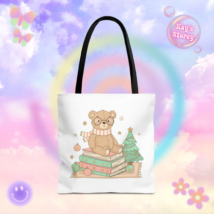 Bear & Books Tote Bag
