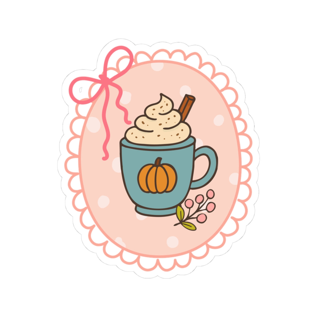 Pumpkin Spice Sticker, Fall Planner Stickers, Book Lover Gifts, Autumn Sticker, Cozy Accessories, Seasonal Sticker