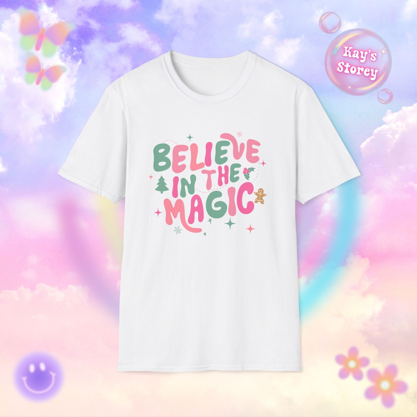 Believe in the Magic Bookish Holiday T-Shirt - Book Lover Christmas Shirt