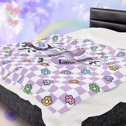 Purple Violent Little Thing Velveteen Plush Blanket