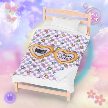 Purple Mystery Girlie Velveteen Plush Blanket