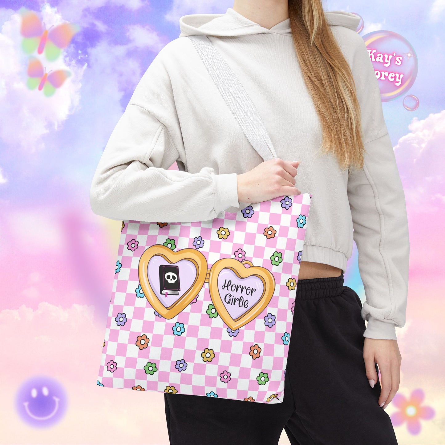 Pink Horror Girlie Tote Bag