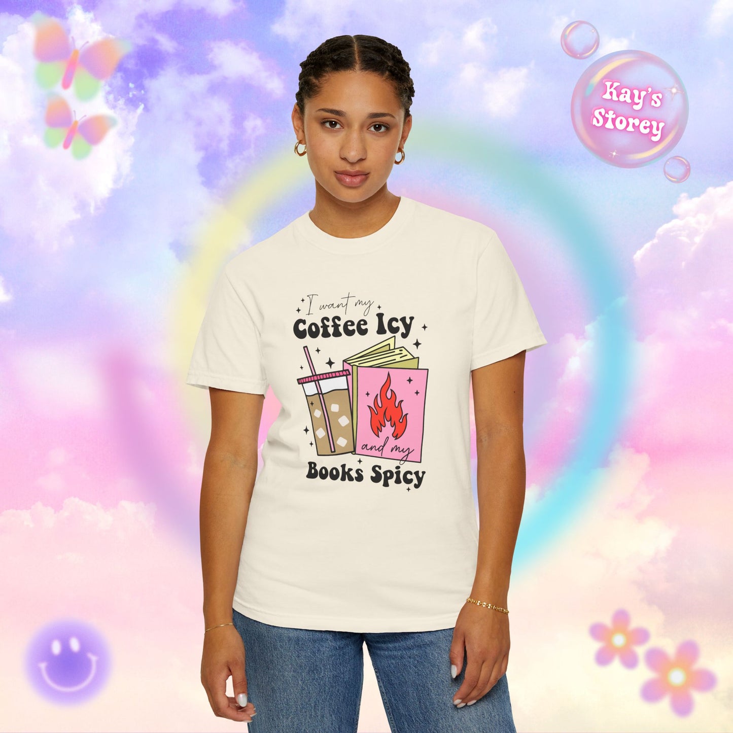 Coffee Icy Books Spicy Comfort Colors T-Shirt