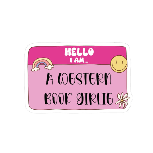 Western Book Girlie Sticker