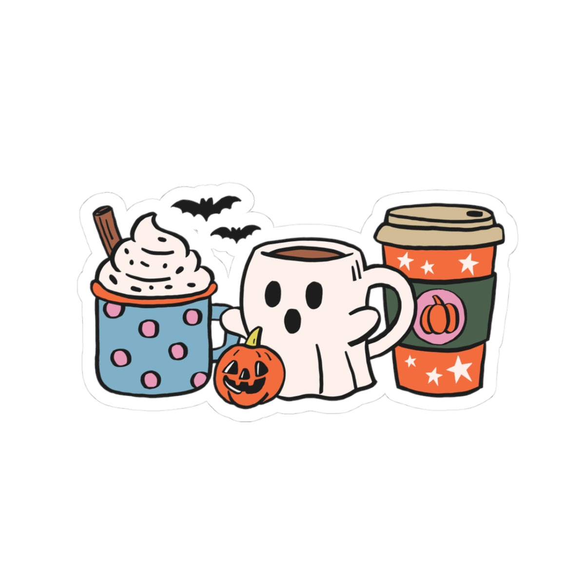 Cozy Drinks Sticker, Fall Planner Stickers, Book Lover Gifts, Autumn Sticker, Cozy Accessories, Seasonal Sticker