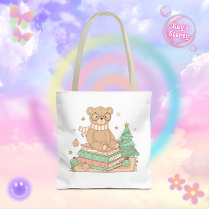 Bear & Books Tote Bag