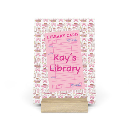 Personalized Bookshelf Decor with Stand