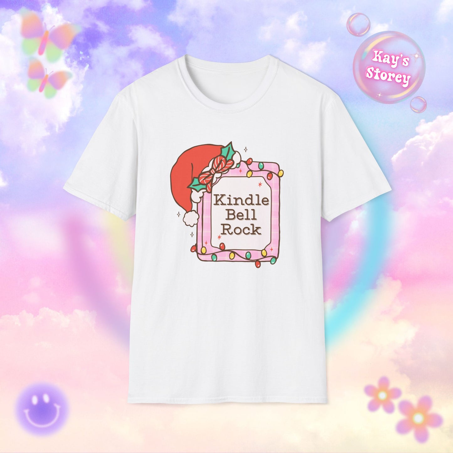 Kindle Bell Rock Bookish Holiday T-Shirt - Book Lover Christmas Shirt