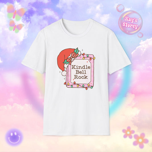 Kindle Bell Rock Bookish Holiday T-Shirt - Book Lover Christmas Shirt