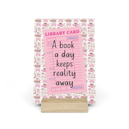 A Book A Day Bookshelf Decor with Stand