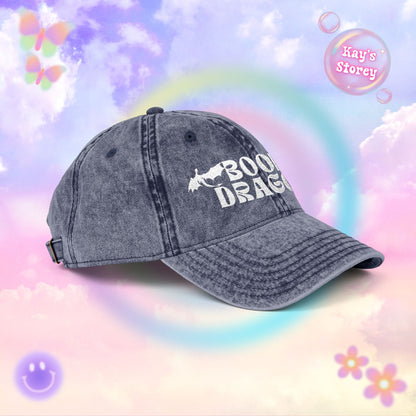 Book Dragon Embroidered Vintage Cap