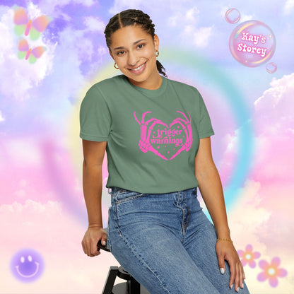 Pink Trigger Warnings Comfort Colors T-Shirt