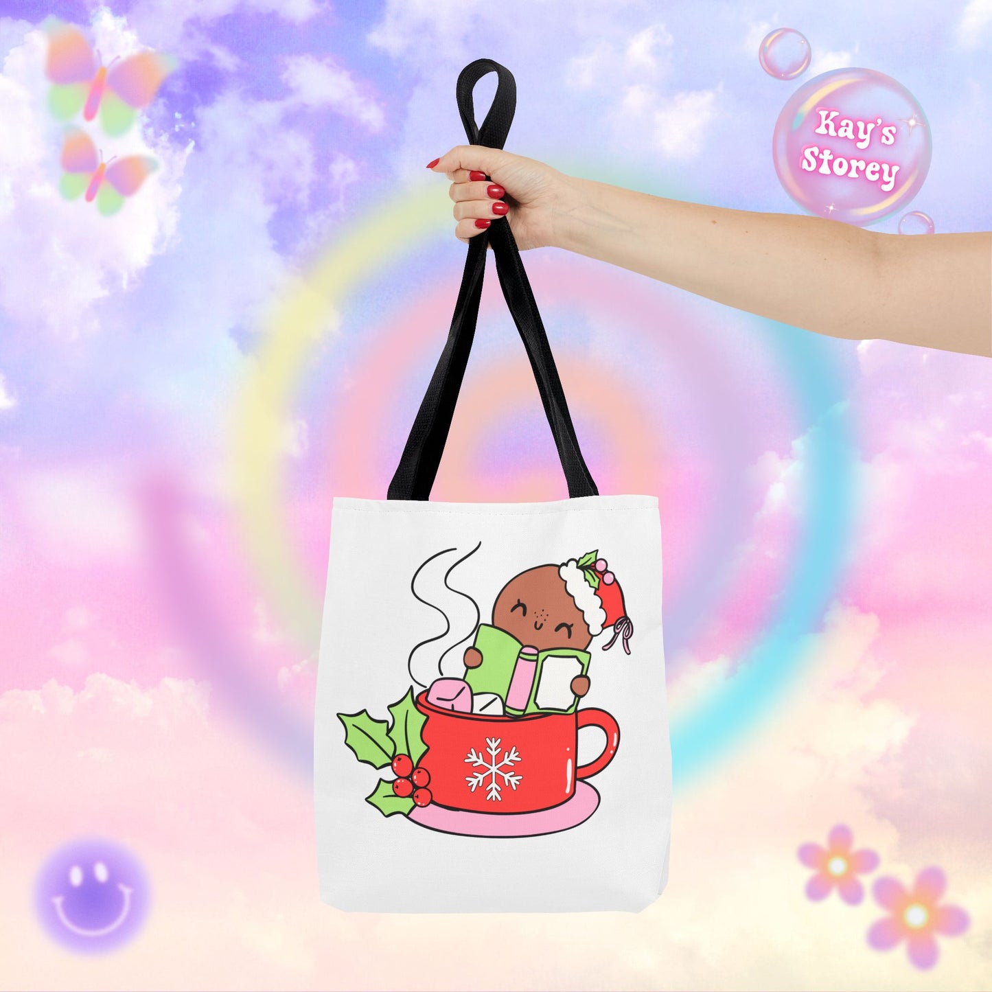 Hot Cocoa & Books Tote Bag