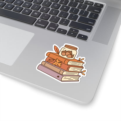 Autumn Book Stack Stickers, Fall Reading Planner Stickers, Book Lover Gifts, Bookworm Decals, Cozy Reading Accessories, Seasonal