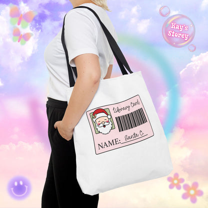 Santa Library Card Tote Bag