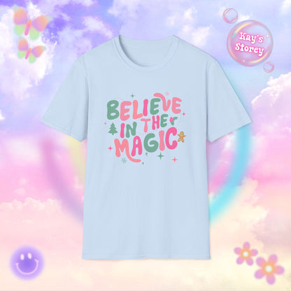 Believe in the Magic Bookish Holiday T-Shirt - Book Lover Christmas Shirt