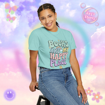 Books Are My Happy Place Comfort Colors T-Shirt