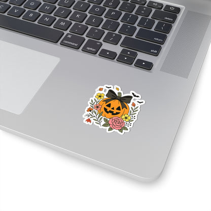 Autumn Pumpkin Kiss-Cut Sticker, Fall Lover Sticker, Cute Sticker Set, Spooky Decals, Halloween Stickers, Vinyl Pumpkin Stickers