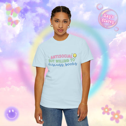 Willing to Discuss Books Comfort Colors T-Shirt