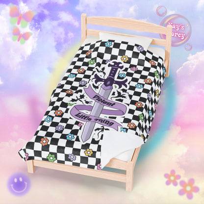 Violent Little Thing Velveteen Plush Blanket