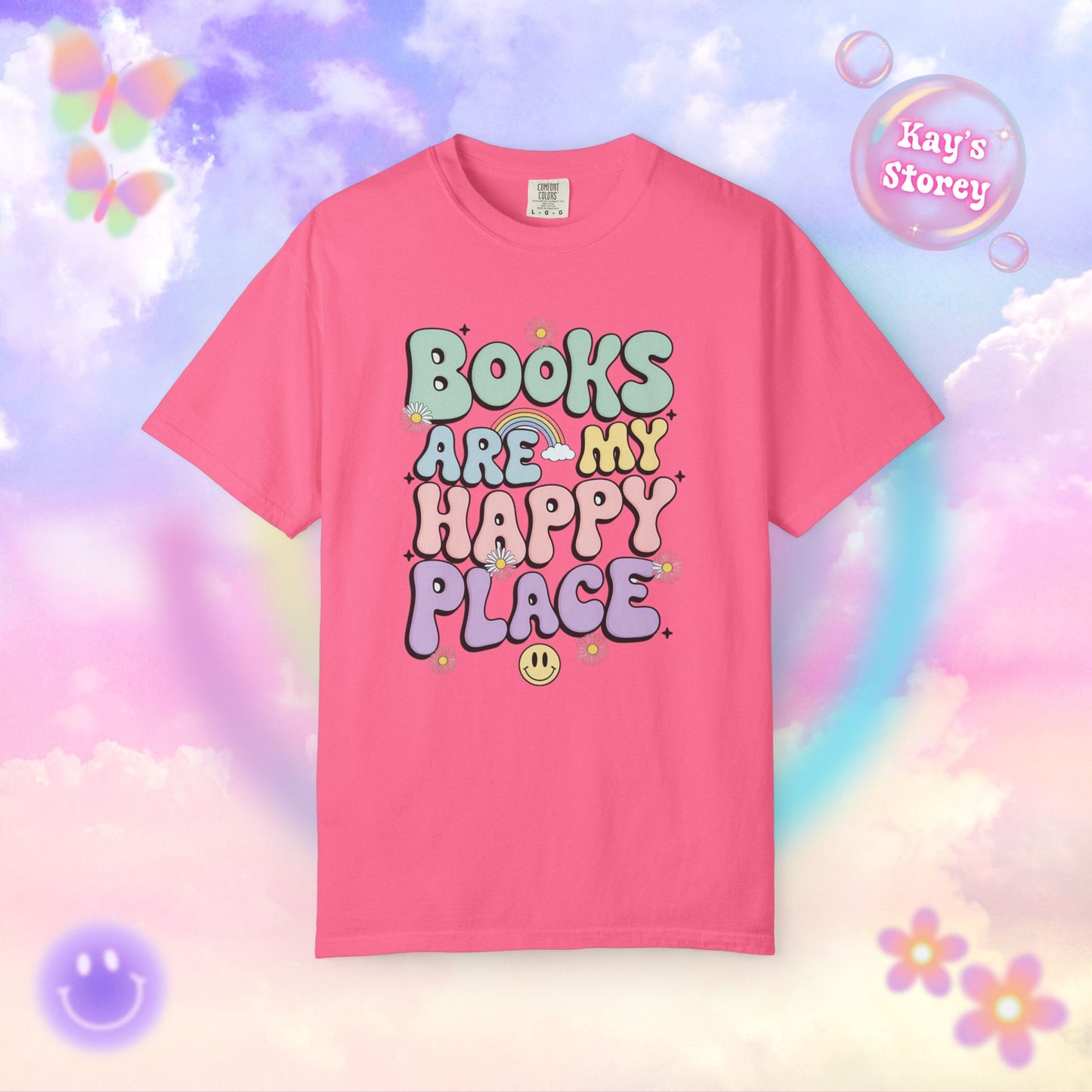 Books Are My Happy Place Comfort Colors T-Shirt