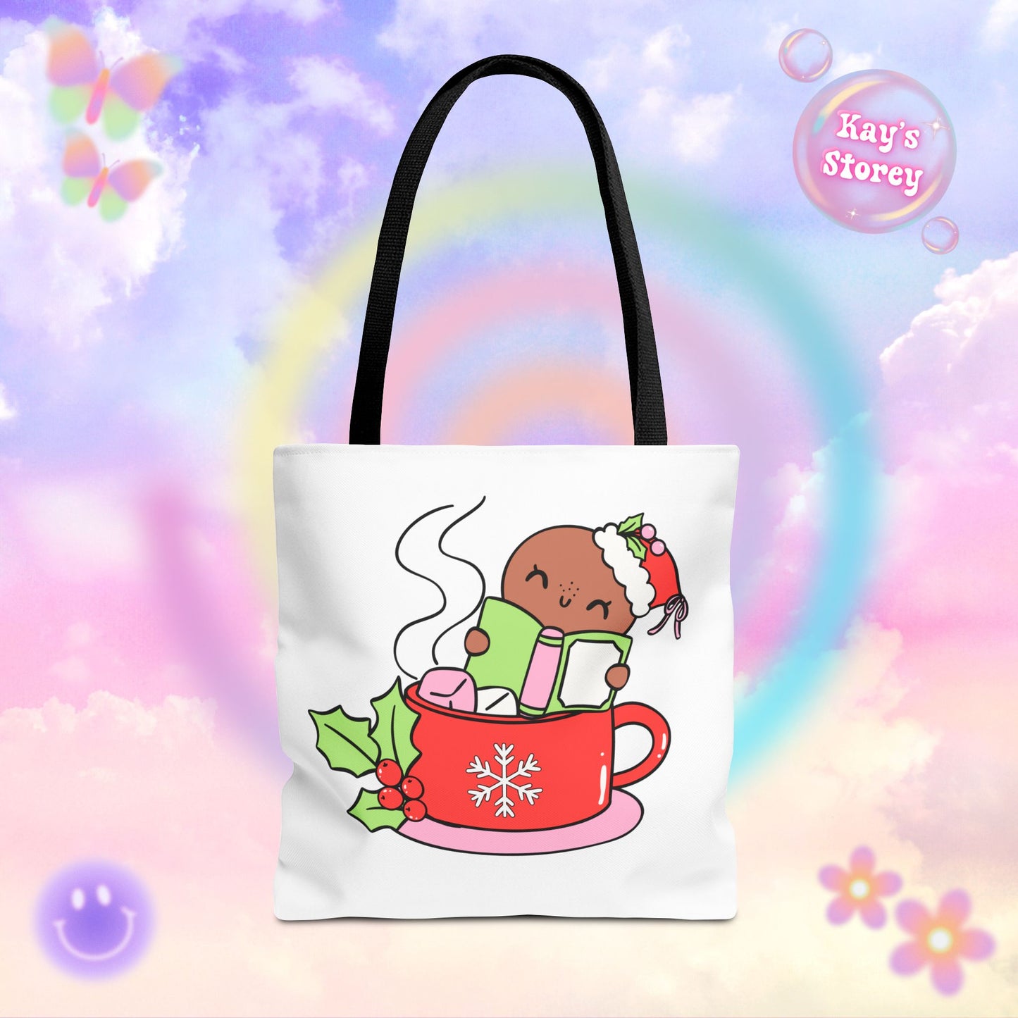 Hot Cocoa & Books Tote Bag