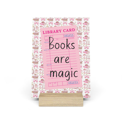 Books Are Magic Bookshelf Decor with Stand