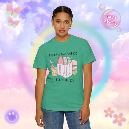 Books Spicy, Coffee Icy Comfort Colors T-Shirt