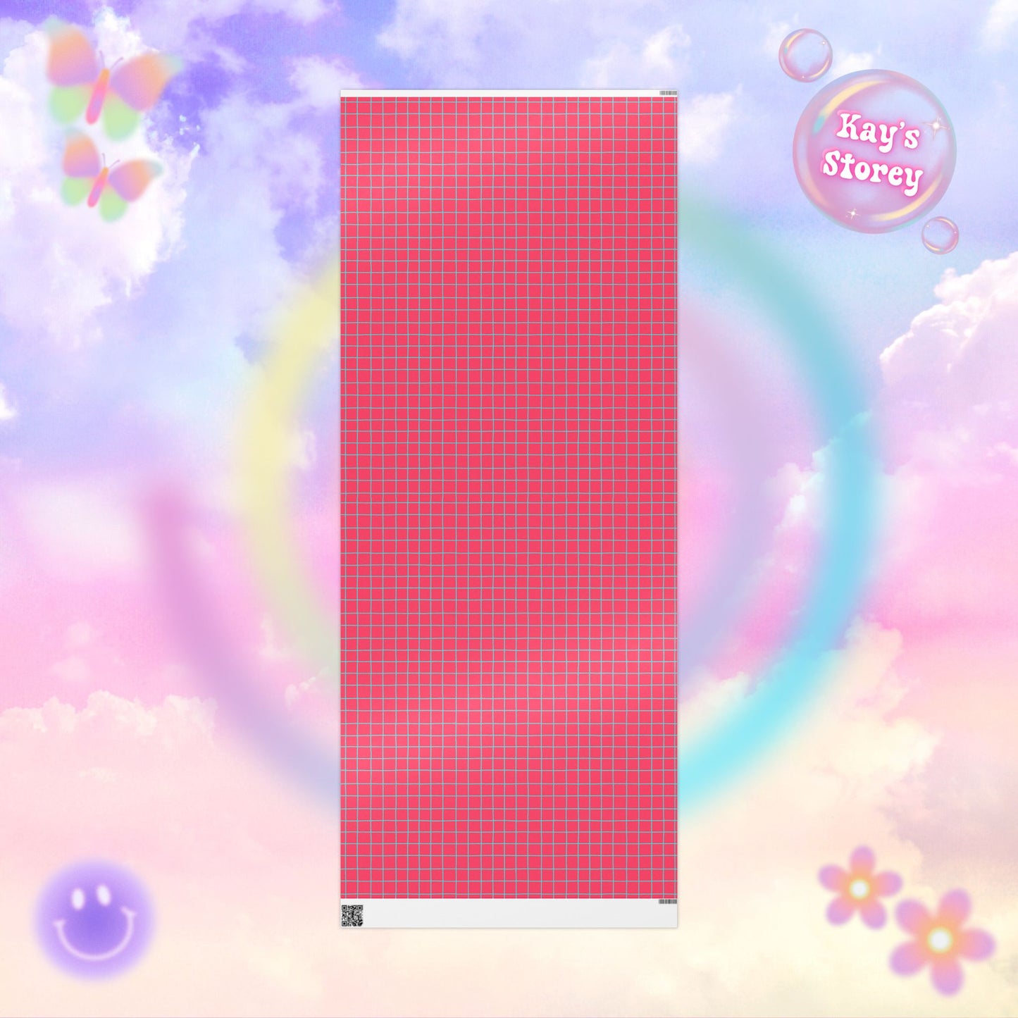 Pink & Blue Stripe Wrapping Paper