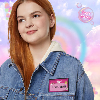 Book Girlie Iron-On Patch