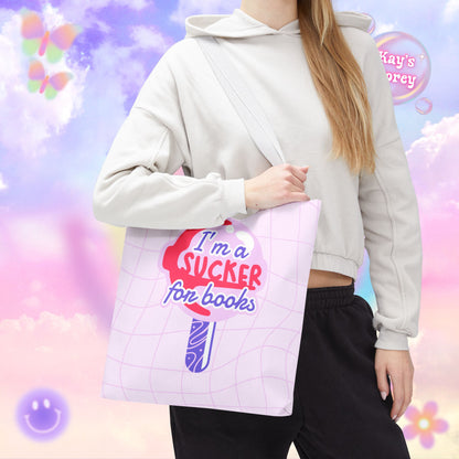 Sucker for Books Tote Bag