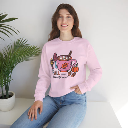 Fall is my Favorite Color Sweatshirt, Long Sleeve Shirt for Spooky Season Bookish Gift,  Halloween Reading Apparel