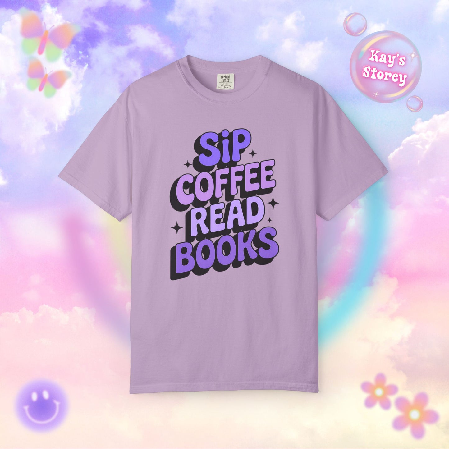 Sip Coffee Read Books Comfort Colors T-Shirt