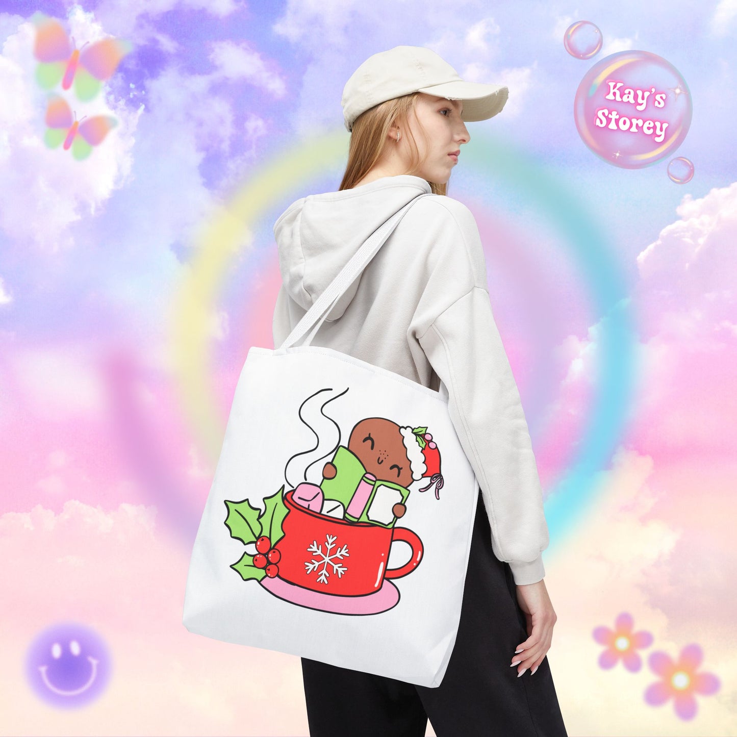 Hot Cocoa & Books Tote Bag