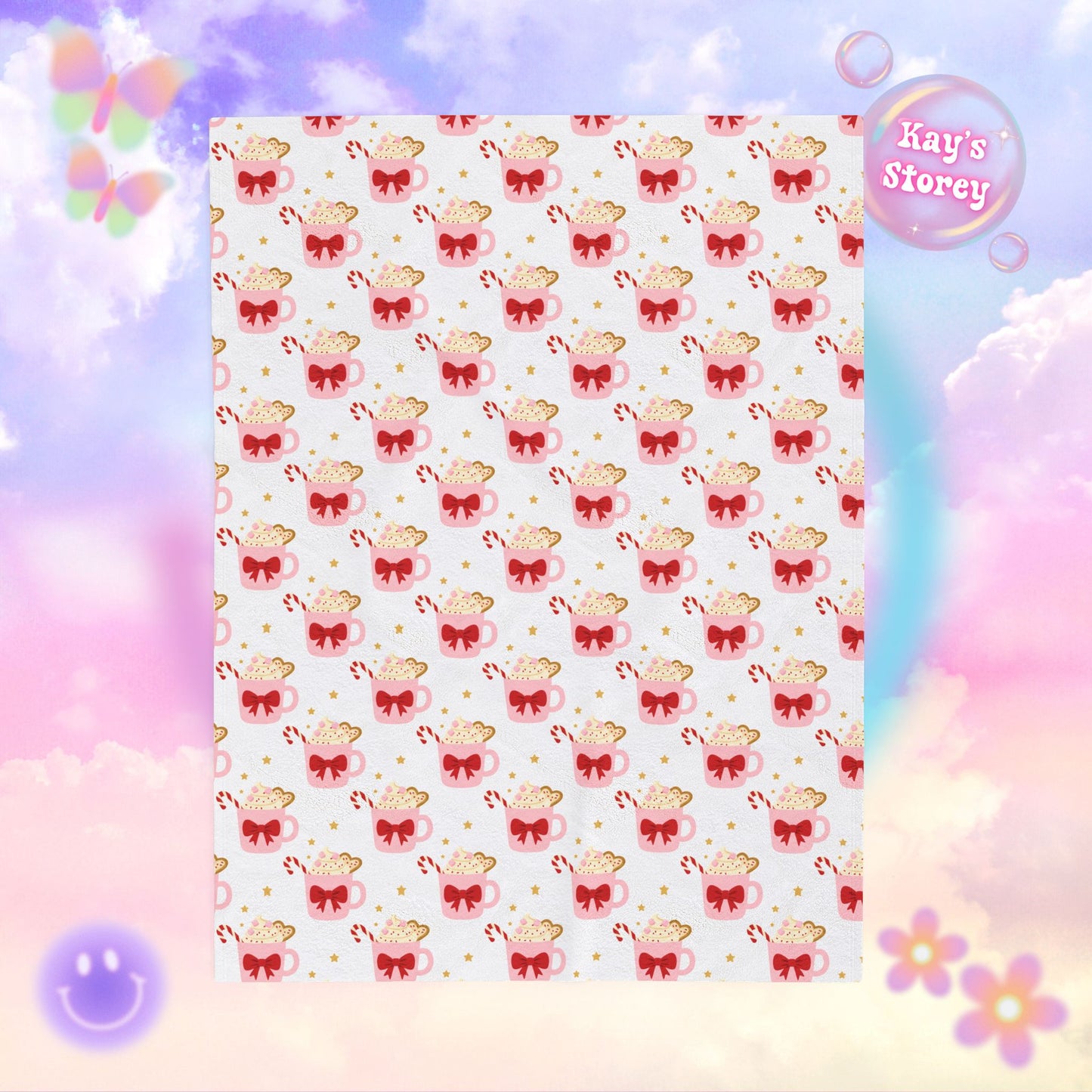 Hot Cocoa Bookish Velveteen Plush Blanket - Cozy Reading Throw