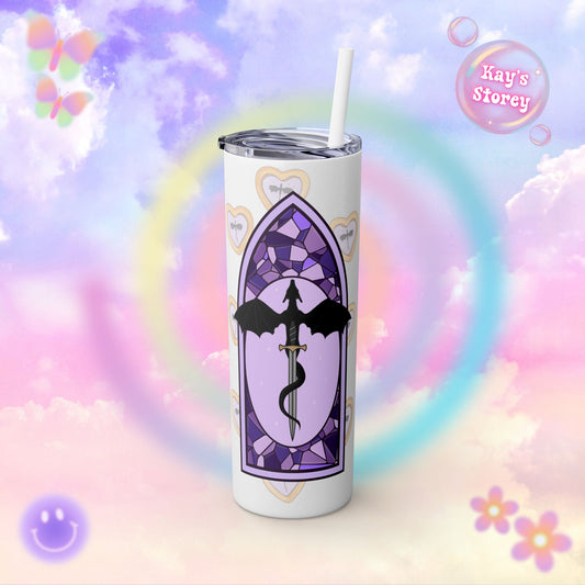 Fourth Wing Fantasy Tumbler, Romantasy Book Girl, Fourth Wing Fan Cup, Violent Little Thing Tumbler with Straw, 20oz