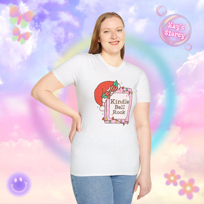 Kindle Bell Rock Bookish Holiday T-Shirt - Book Lover Christmas Shirt