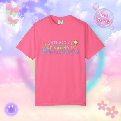 Willing to Discuss Books Comfort Colors T-Shirt